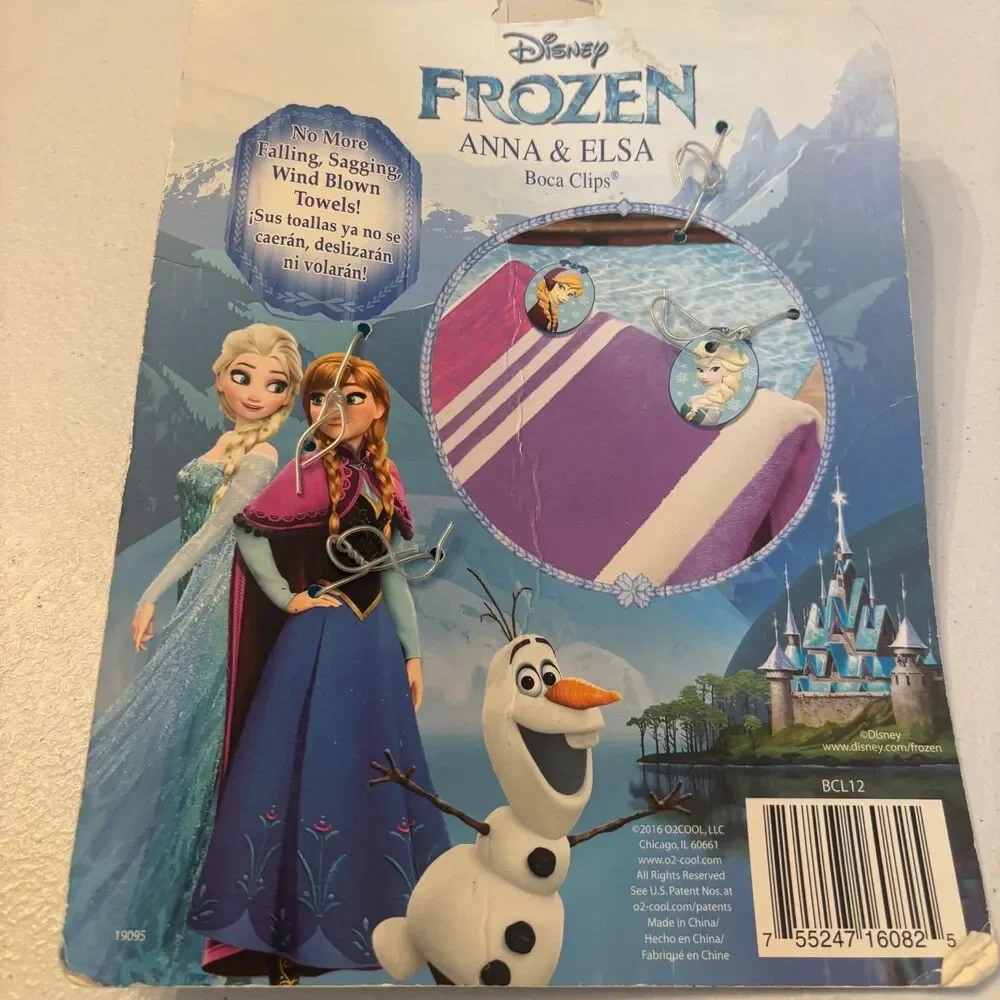 Disney Frozen Anna and Elsa Boca Clips Beach Towel Clips for Vacation/ Pool Time
